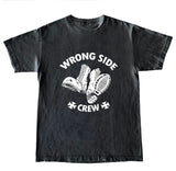 Wrong Side Crew - Black Tee